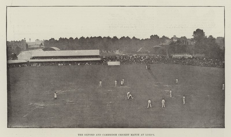 La partita di cricket Oxford e Cambridge a Lords da English Photographer