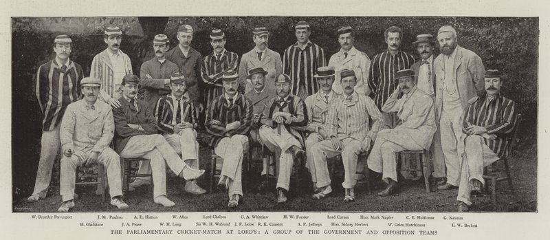 La Partita di Cricket Parlamentare a Lords, un Gruppo di Squadre di Governo e Opposizione da English Photographer