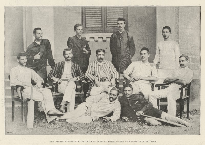 La squadra di cricket rappresentativa dei Parsee a Bombay, la squadra campione in India da English Photographer