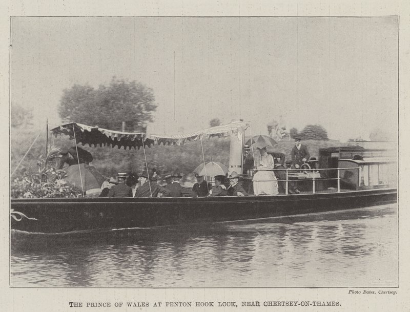 Il Principe di Galles a Penton Hook Lock, vicino a Chertsey-on-Thames da English Photographer