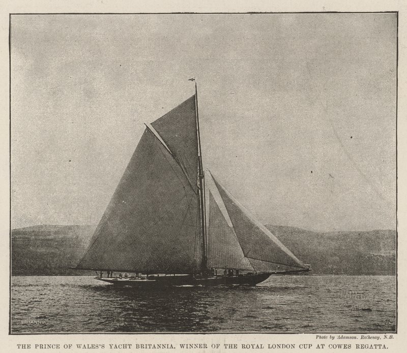 Lo Yacht del Principe di Galles Britannia, Vincitore della Royal London Cup al Regata di Cowes da English Photographer