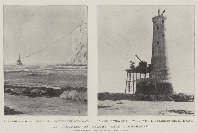 Il progresso del faro di Beachy Head da English Photographer