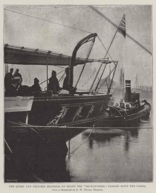 La Regina e la Principessa Beatrice, a bordo dell