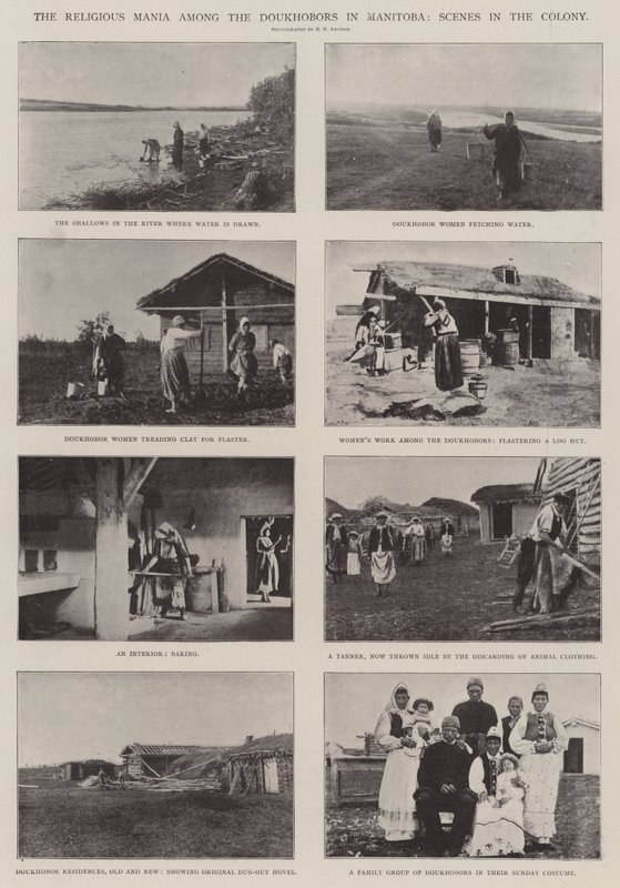 La mania religiosa tra i Doukhobors in Manitoba, scene nella colonia da English Photographer