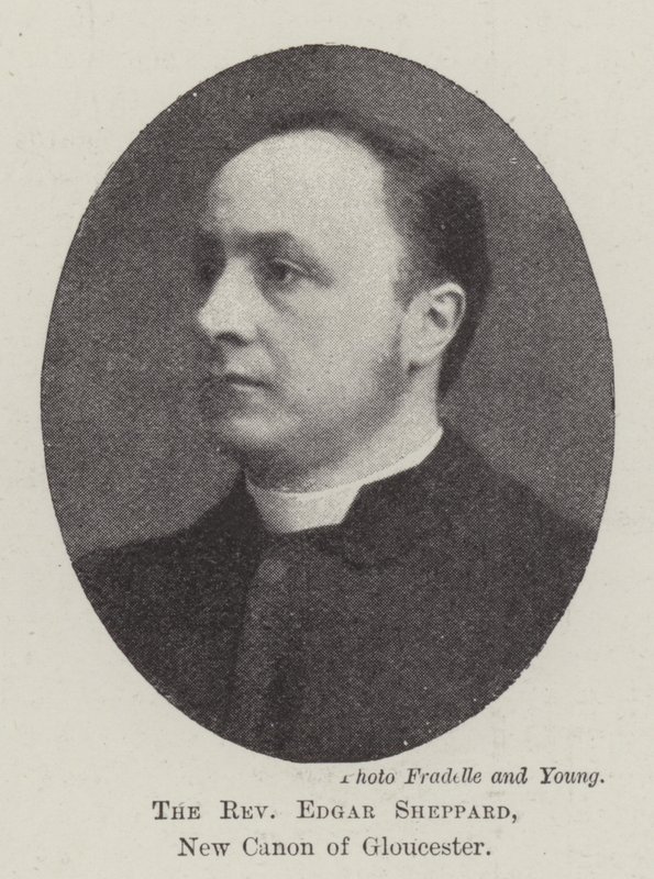 Il Reverendo Edgar Sheppard, nuovo canonico di Gloucester da English Photographer