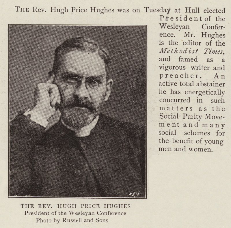 Il reverendo Hugh Price Hughes da English Photographer