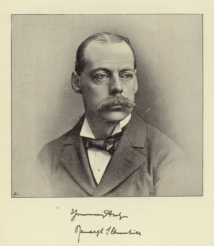 Lord Randolph Churchill, ex Cancelliere dello Scacchiere ed ex Leader della Camera dei Comuni da English Photographer