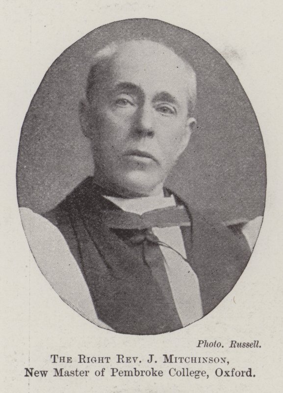 Il Reverendo J Mitchinson, nuovo maestro del Pembroke College, Oxford da English Photographer