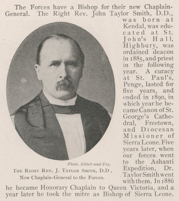 Il reverendo J Taylor Smith, DD, nuovo cappellano generale delle forze armate da English Photographer