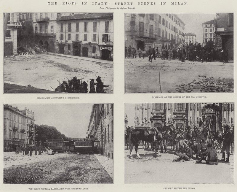 I disordini in Italia, scene di strada a Milano da English Photographer