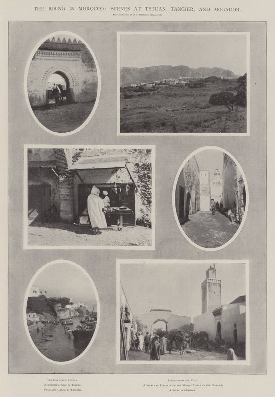 La rivolta in Marocco, scene a Tetuan, Tangeri e Mogador da English Photographer
