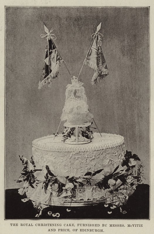 La Torta di Battesimo Reale, fornita da Messers McVitie e Price, di Edimburgo da English Photographer