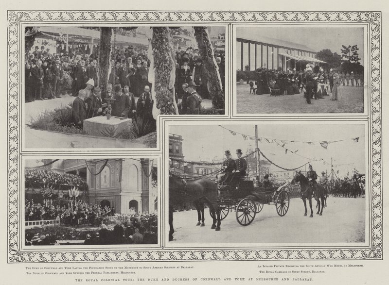 Il tour coloniale reale, il Duca e la Duchessa di Cornovaglia e York a Melbourne e Ballarat da English Photographer