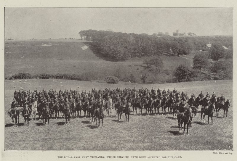 La Royal East Kent Yeomanry, il cui servizio è stato accettato per il Capo da English Photographer