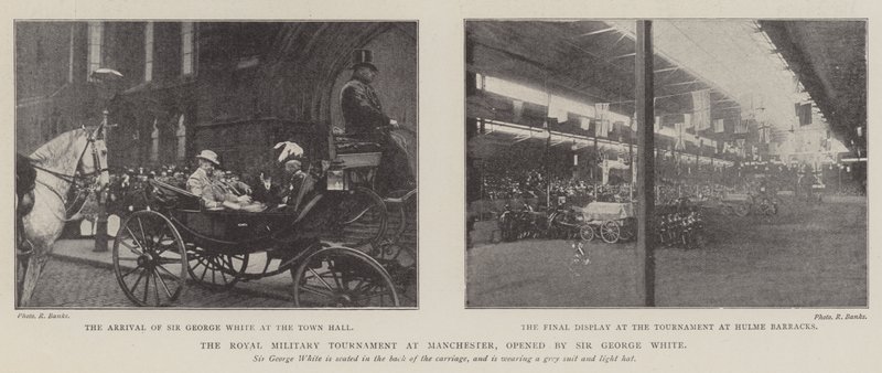 Il torneo militare reale a Manchester, inaugurato da Sir George White da English Photographer