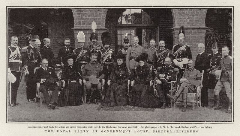 Il gruppo reale a Government House, Pietermaritzburg da English Photographer
