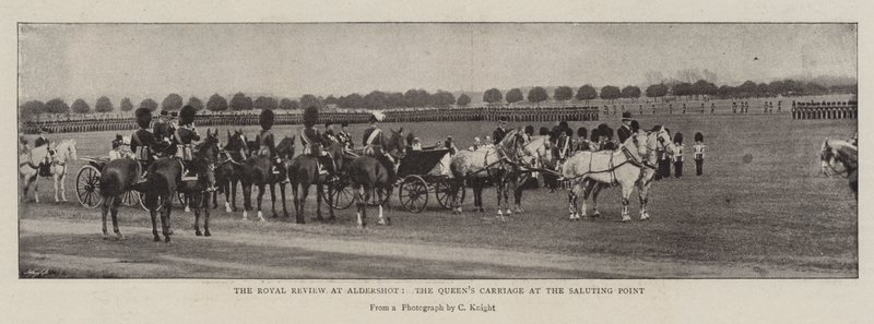 La revisione reale ad Aldershot, la carrozza della Regina al punto di saluto da English Photographer