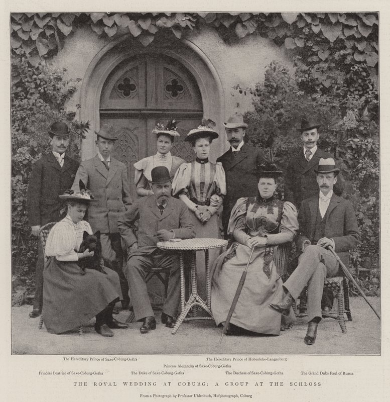 Il matrimonio reale a Coburg, un gruppo al castello da English Photographer