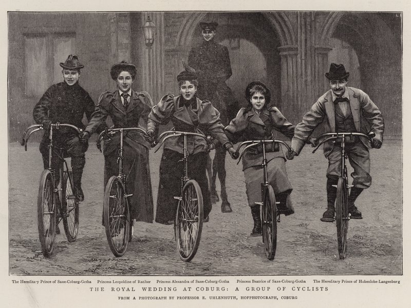 Il matrimonio reale a Coburg, un gruppo di ciclisti da English Photographer