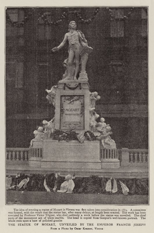 La statua di Mozart, svelata dall