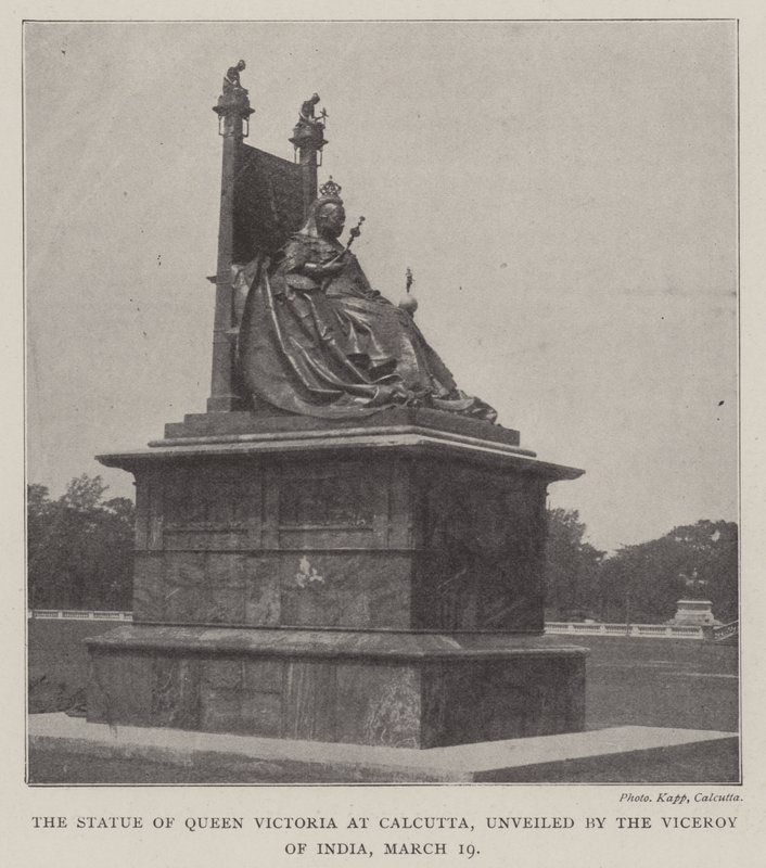 La Statua della Regina Vittoria a Calcutta, Inaugurata dal Viceré dell