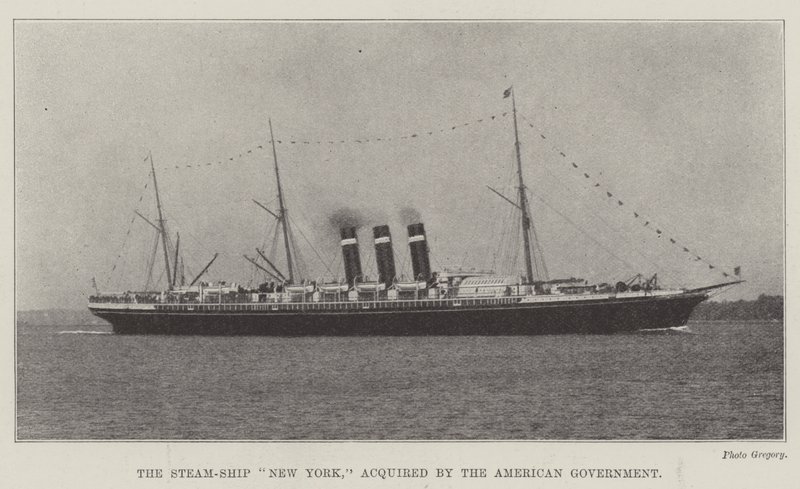 Il piroscafo New York, acquisito dal governo americano da English Photographer