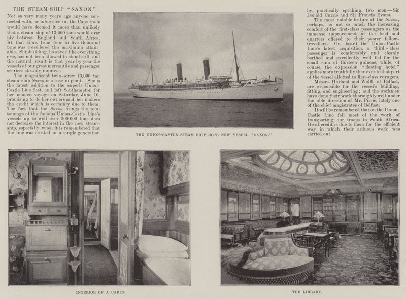 La nave a vapore Saxon da English Photographer