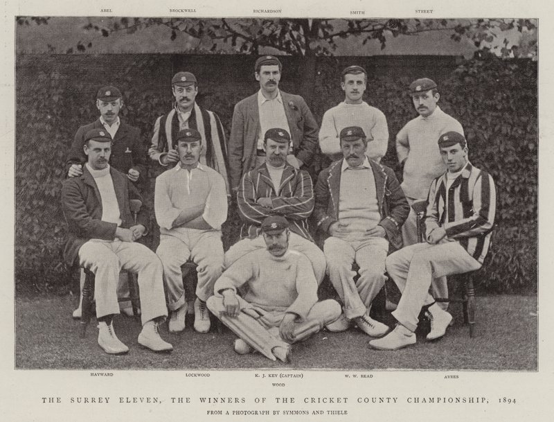 Il Surrey Eleven, i vincitori del campionato di cricket della contea, 1894 da English Photographer