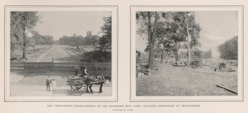 La minacciata deturpazione della vista di Richmond Hill, operazioni edilizie a Twickenham da English Photographer