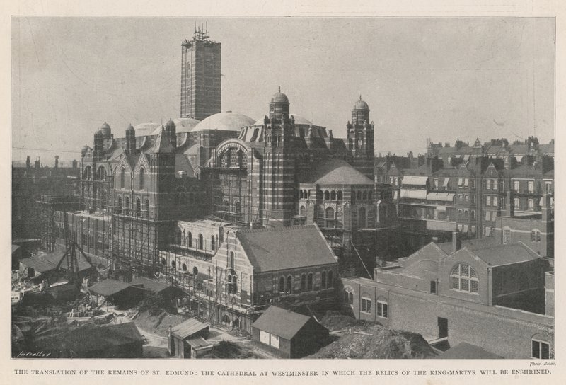La traslazione delle spoglie di San Edmondo, la cattedrale di Westminster in cui saranno custodite le reliquie del re martire da English Photographer
