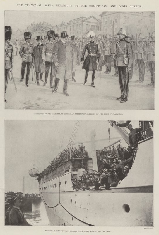 La Guerra del Transvaal, Partenza delle Guardie Coldstream e Scozzesi da English Photographer