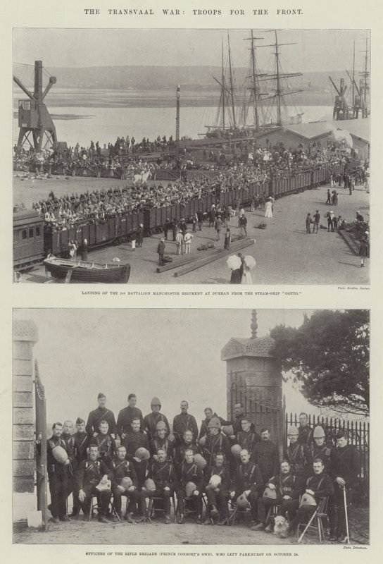 La guerra del Transvaal, truppe per il fronte da English Photographer