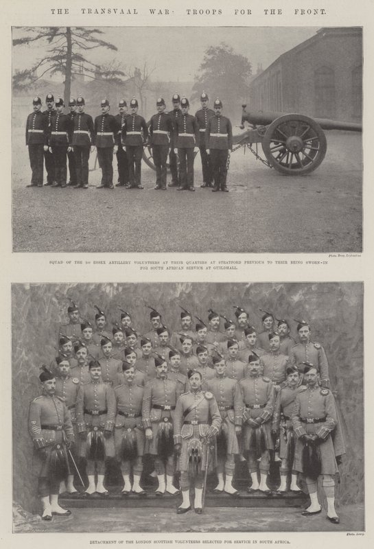 La guerra del Transvaal, truppe per il fronte da English Photographer