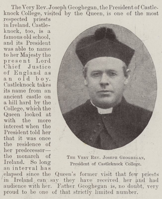 Il molto reverendo Joseph Geoghegan, presidente del Castleknock College da English Photographer