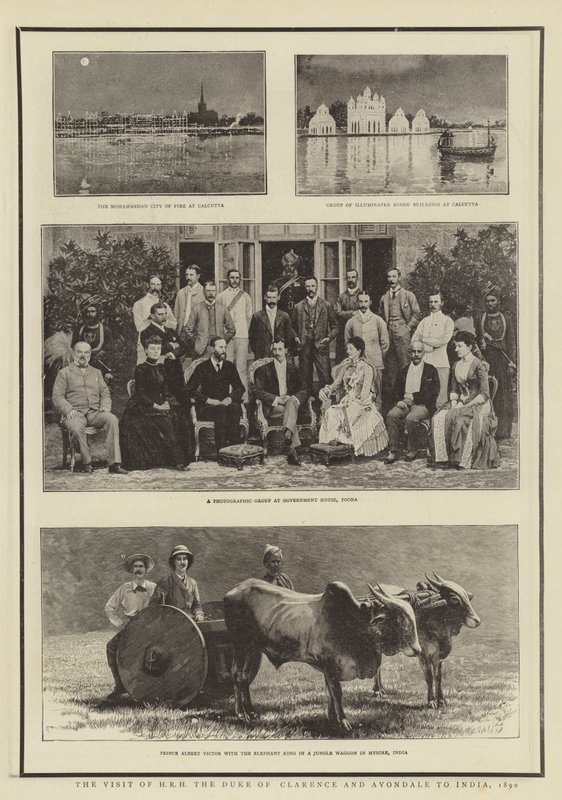 La Visita di SAR il Duca di Clarence e Avondale in India, 1890 da English Photographer