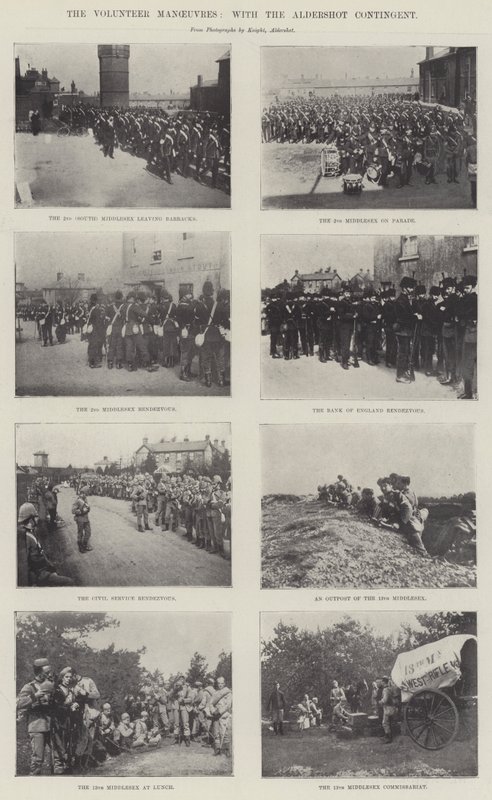 Le manovre dei volontari, con il contingente di Aldershot da English Photographer