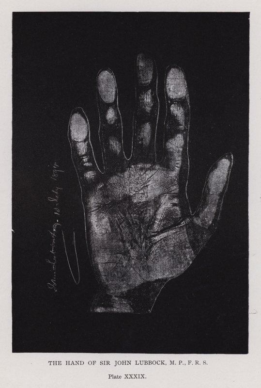 La mano di Sir John Lubbock da English Photographer