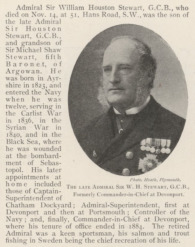 Il defunto ammiraglio sir W H Stewart, GCB, ex comandante in capo a Devonport da English Photographer