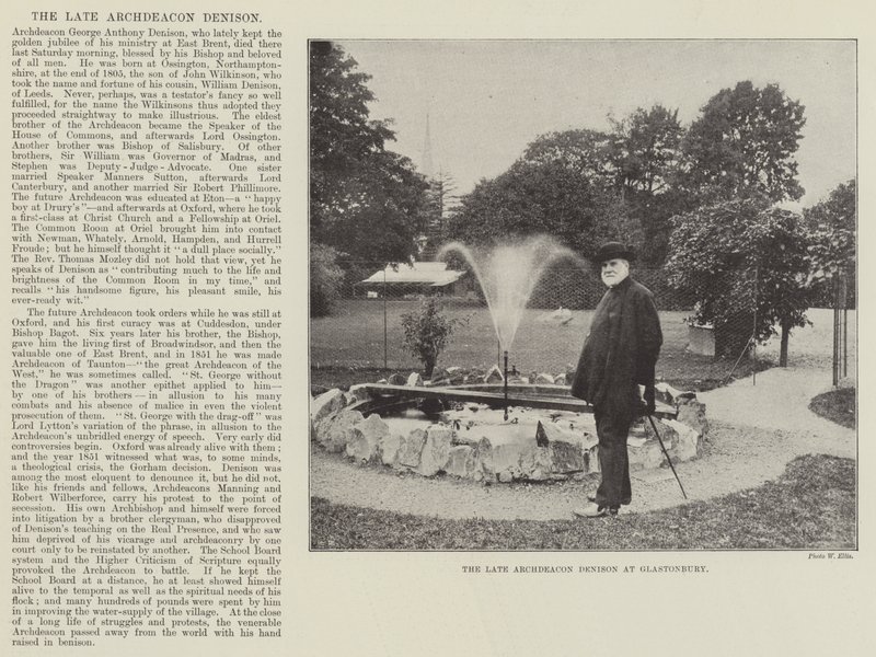 Il defunto Arcidiacono Denison a Glastonbury da English Photographer