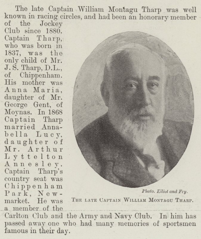 Il defunto Capitano William Montagu Tharp da English Photographer