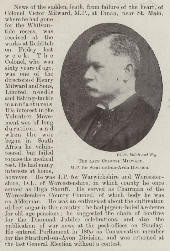 Il defunto Colonnello Milward, deputato per la divisione di Stratford-on-Avon da English Photographer