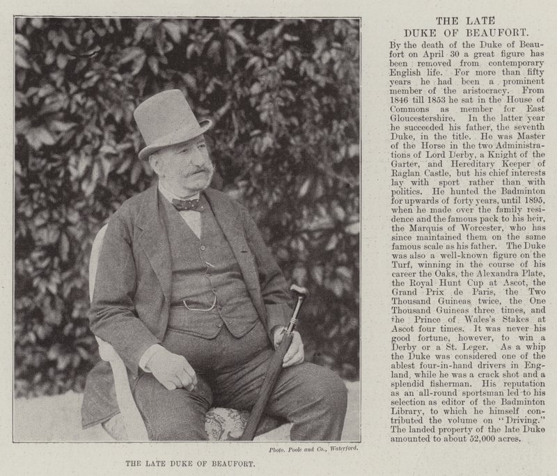 Il defunto Duca di Beaufort da English Photographer