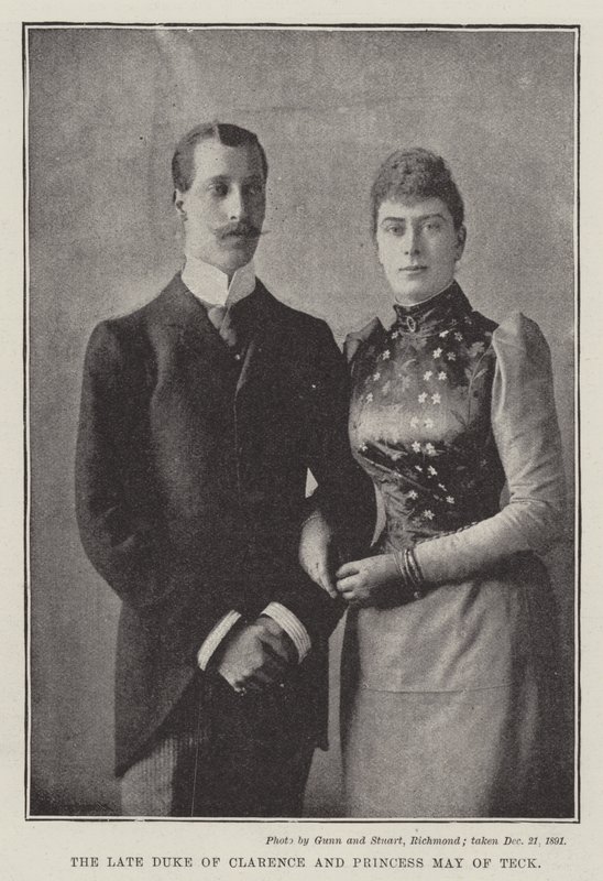 Il defunto Duca di Clarence e la Principessa May di Teck da English Photographer