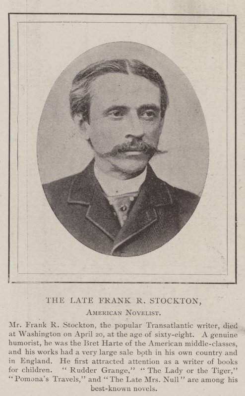 Il Defunto Frank R Stockton, Romanziere Americano da English Photographer