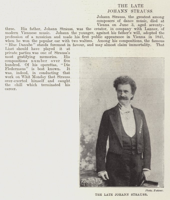 Il defunto Johann Strauss da English Photographer