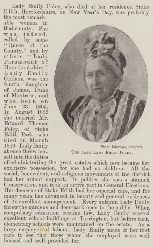 La defunta Lady Emily Foley da English Photographer