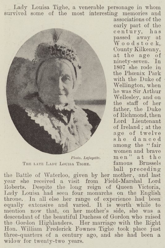 La defunta Lady Louisa Tighe da English Photographer