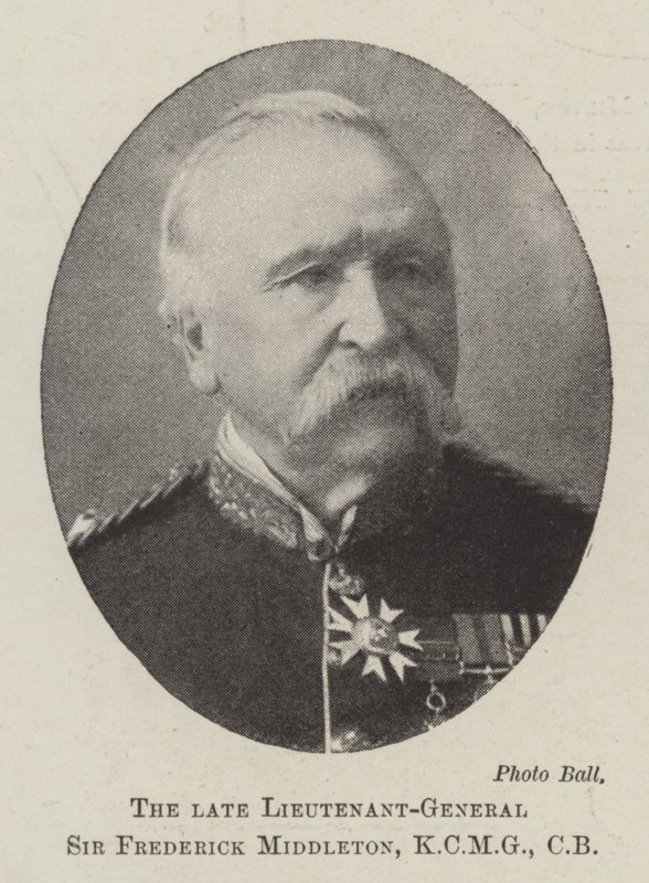 Il defunto tenente generale Sir Frederick Middleton, KCMG, CB da English Photographer