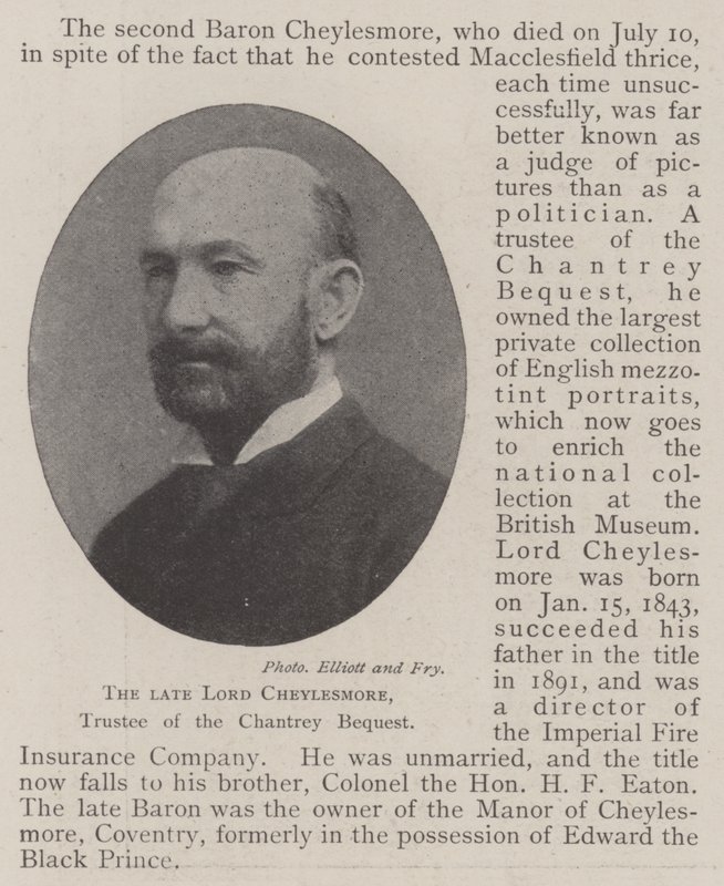 Il defunto Lord Cheylesmore, fiduciario del Chantrey Bequest da English Photographer