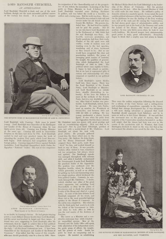 Il defunto Lord Randolph Churchill da English Photographer